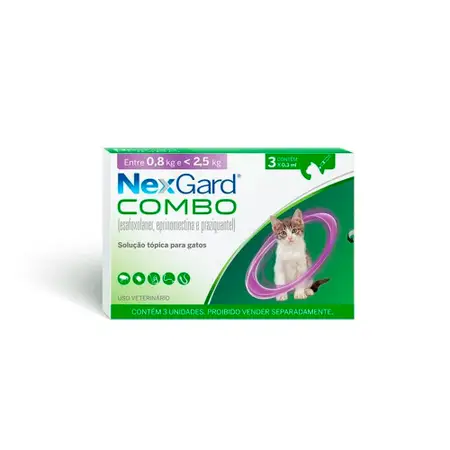 Antipulgas Nexgard Gato 0,8 até 2,5k - UNIDADE