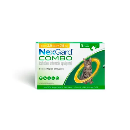 Antipulgas Nexgard Gato 2,5 até 7,5k - 3 unidades